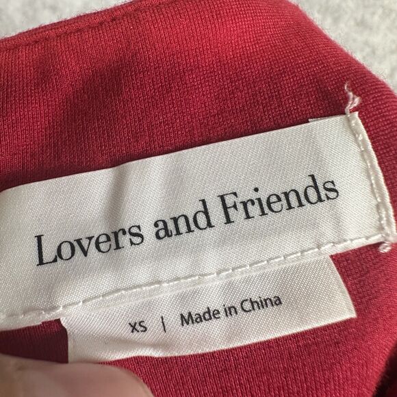 Revolve Lovers and Friends Lavinia Jumpsuit in Cherry Red size XS Wide Leg Y2K - Picture 7 of 10